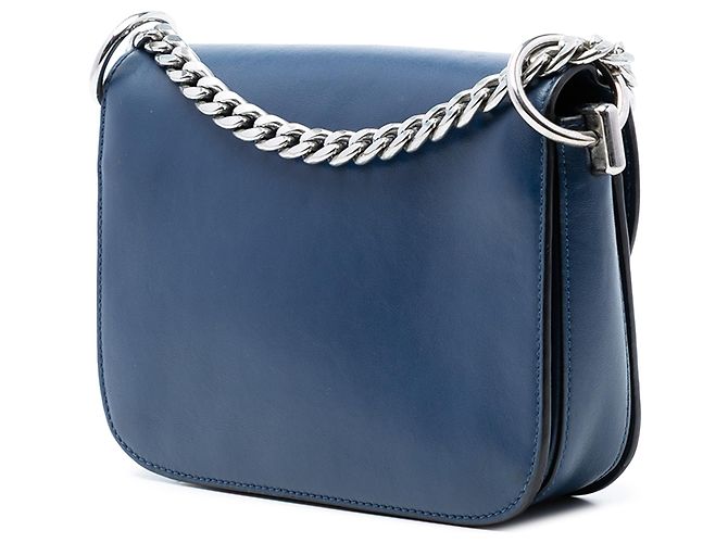 Borsa a tracolla Prada in vitello glacé blu Arcade Blu scuro - vista 2