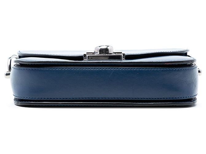 Borsa a tracolla Prada in vitello glacé blu Arcade Blu scuro - vista 3