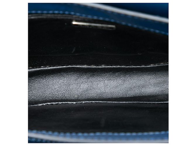 Borsa a tracolla Prada in vitello glacé blu Arcade Blu scuro - vista 4