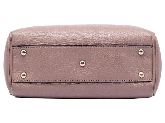 Bamboo Borsa shopper mini in pelle di vitello rosa Gucci con bambù - vista 3