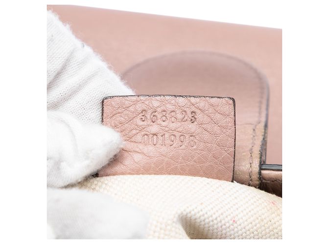 Bamboo Borsa shopper mini in pelle di vitello rosa Gucci con bambù - vista 6