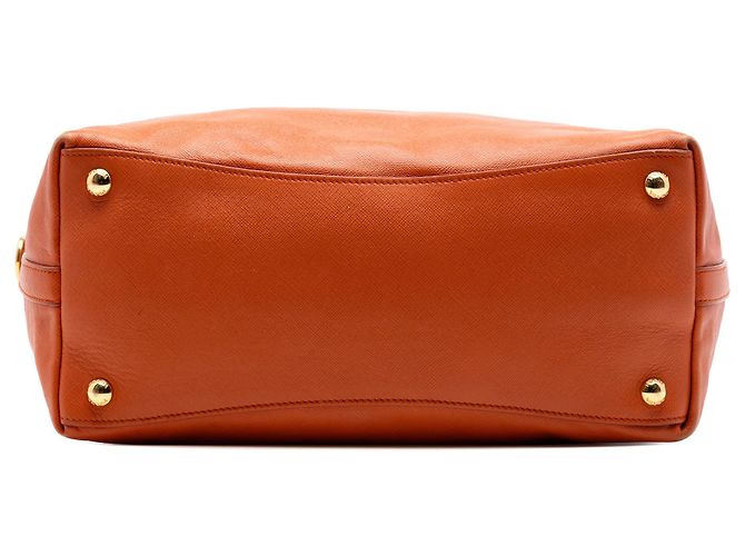 Borsa tote aperta convertibile Saffiano arancione Prada - vista 3