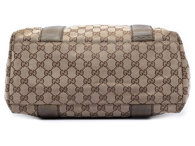 Gucci Beige Große GG Canvas Bamboo Libeccio Tote - Ansicht 3