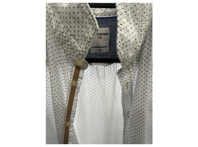 Autre Marque Camisa de bolinhas azuis e brancas Branco Azul - vista 3