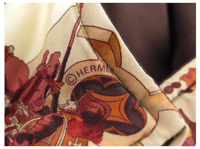 Hermès ABRIGO REVERSIBLE HERMES RARO LAS AMÉRICAS & FAUNA Y FLORA DE TEXAS 42 L Castaño - vista 14