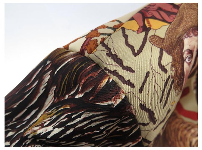 Hermès ABRIGO REVERSIBLE HERMES RARO LAS AMÉRICAS & FAUNA Y FLORA DE TEXAS 42 L Castaño - vista 18