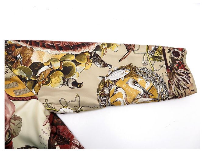 Hermès ABRIGO REVERSIBLE HERMES RARO LAS AMÉRICAS & FAUNA Y FLORA DE TEXAS 42 L Castaño - vista 20