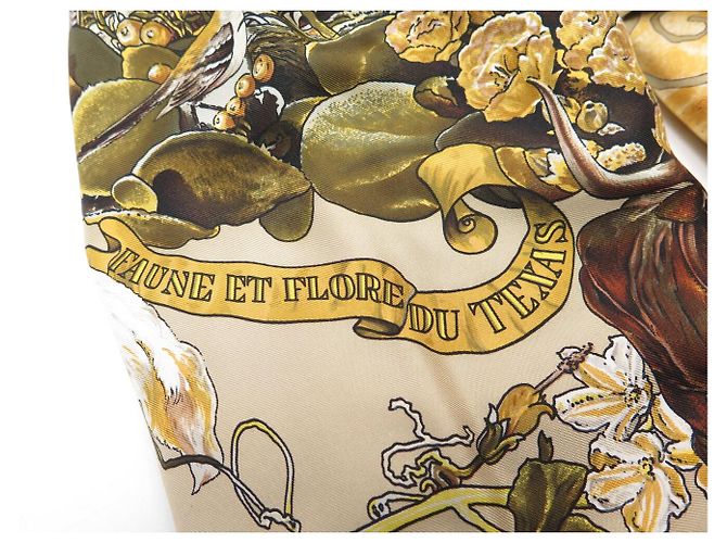Hermès ABRIGO REVERSIBLE HERMES RARO LAS AMÉRICAS & FAUNA Y FLORA DE TEXAS 42 L Castaño - vista 22