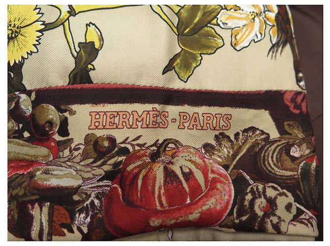 Hermès ABRIGO REVERSIBLE HERMES RARO LAS AMÉRICAS & FAUNA Y FLORA DE TEXAS 42 L Castaño - vista 6
