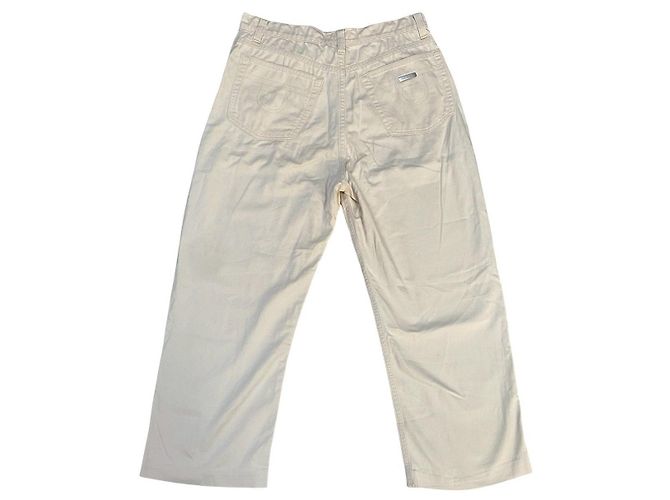 Pantalones de algodón Salvatore Ferragamo Blanco - vista 2