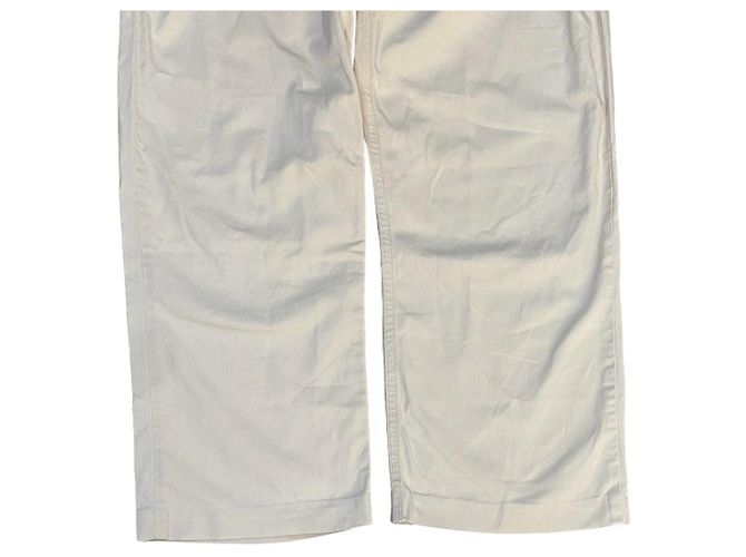 Pantalones de algodón Salvatore Ferragamo Blanco - vista 6