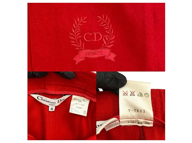 Falda de lana Christian Dior Roja - vista 3