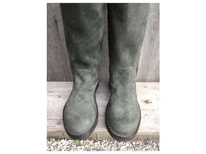 Botas Fiorentini+Baker Fabula Old Trafford Verde Oliva Ante - vista 5