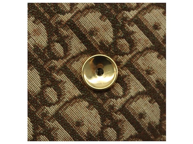 Borsa a Spalla in Tela Trotter Christian Dior Marrone Oro Auth YKZ048 D'oro - vista 10