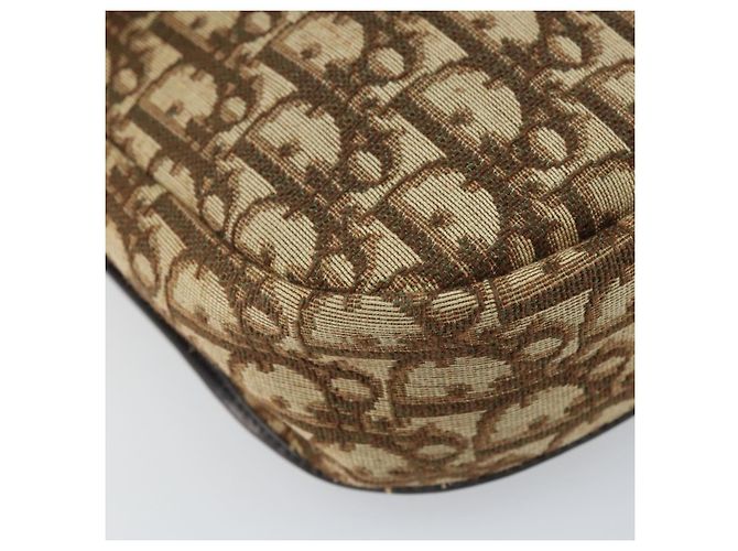 Borsa a Spalla in Tela Trotter Christian Dior Marrone Oro Auth YKZ048 D'oro - vista 15