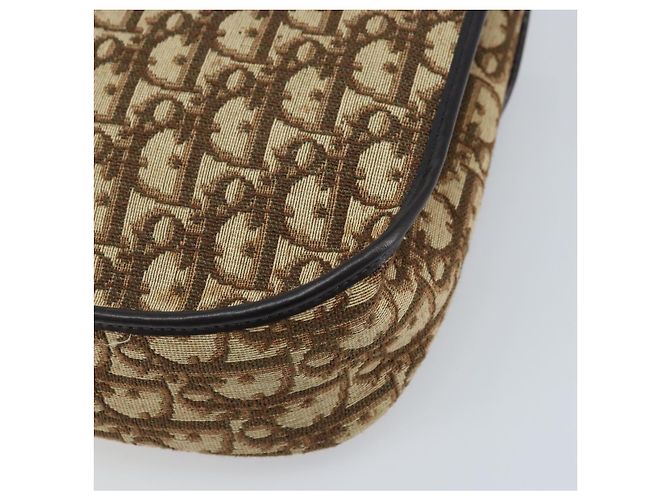Borsa a Spalla in Tela Trotter Christian Dior Marrone Oro Auth YKZ048 D'oro - vista 16