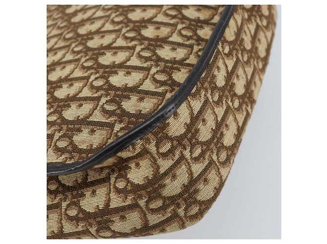 Borsa a Spalla in Tela Trotter Christian Dior Marrone Oro Auth YKZ048 D'oro - vista 17