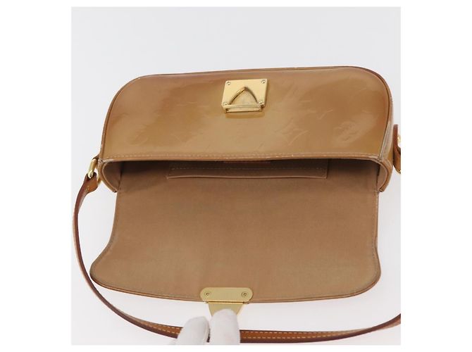 LOUIS VUITTON Borsa da Strada Malibu Monogram Vernis Noisette M91506 LV Auth bs34453 Nocciola - vista 18