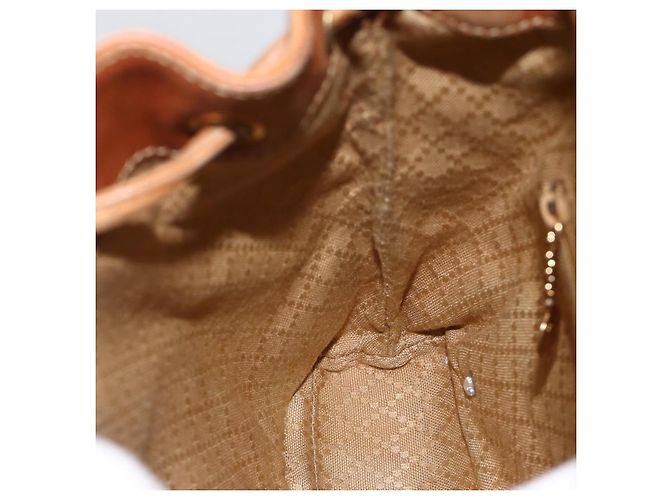Zaino in pelle Gucci Bamboo marrone oro 003 1956 0030 Auth 174185 D'oro - vista 21