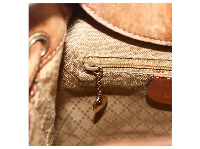 Zaino in pelle Gucci Bamboo marrone oro 003 1956 0030 Auth 174185 D'oro - vista 22