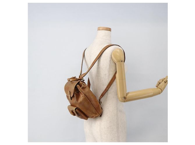 Zaino in pelle Gucci Bamboo marrone oro 003 1956 0030 Auth 174185 D'oro - vista 25