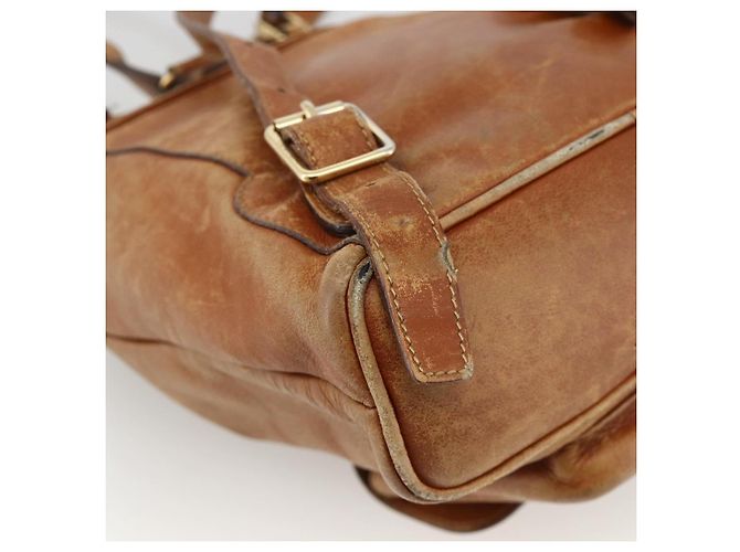 Zaino in pelle Gucci Bamboo marrone oro 003 1956 0030 Auth 174185 D'oro - vista 9
