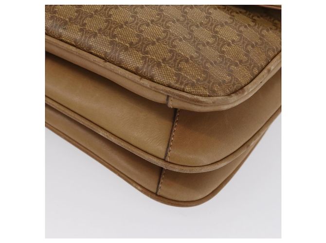 16 Céline CELINE Macadam Canvas Schultertasche PVC Beige Gold Auth AMZ561 Golden - Ansicht 14