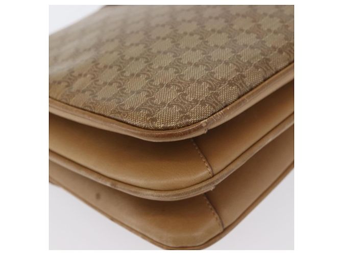 16 Céline CELINE Macadam Canvas Schultertasche PVC Beige Gold Auth AMZ561 Golden - Ansicht 15