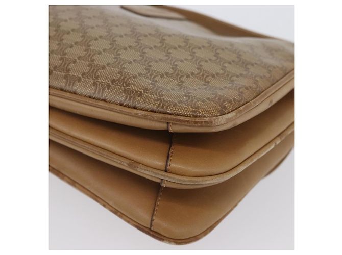 16 Céline CELINE Macadam Canvas Schultertasche PVC Beige Gold Auth AMZ561 Golden - Ansicht 16