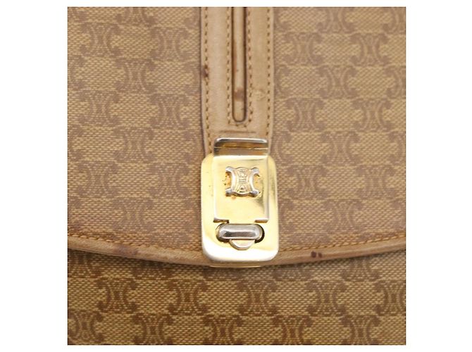 16 Céline CELINE Macadam Canvas Schultertasche PVC Beige Gold Auth AMZ561 Golden - Ansicht 17
