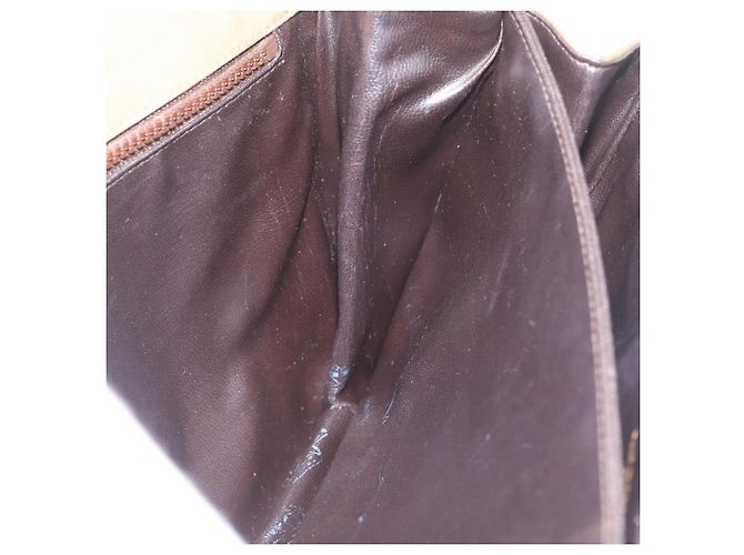 16 Céline CELINE Macadam Canvas Schultertasche PVC Beige Gold Auth AMZ561 Golden - Ansicht 19