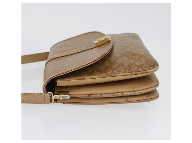 16 Céline CELINE Macadam Canvas Schultertasche PVC Beige Gold Auth AMZ561 Golden - Ansicht 4