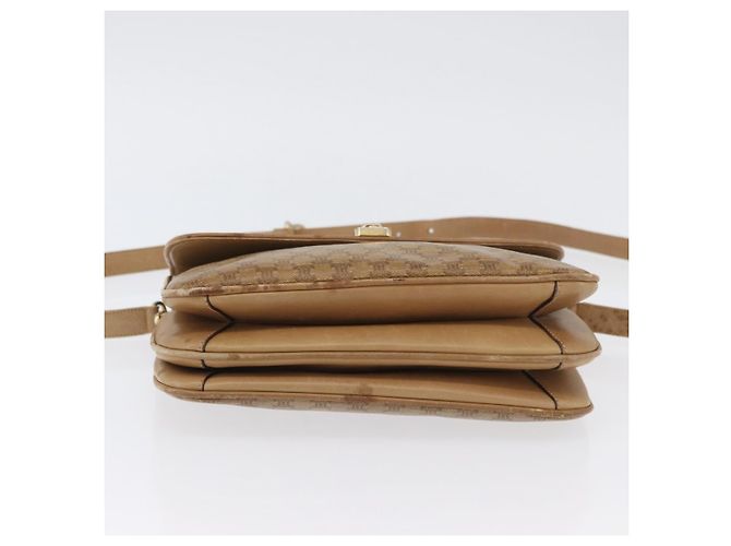 16 Céline CELINE Macadam Canvas Schultertasche PVC Beige Gold Auth AMZ561 Golden - Ansicht 5