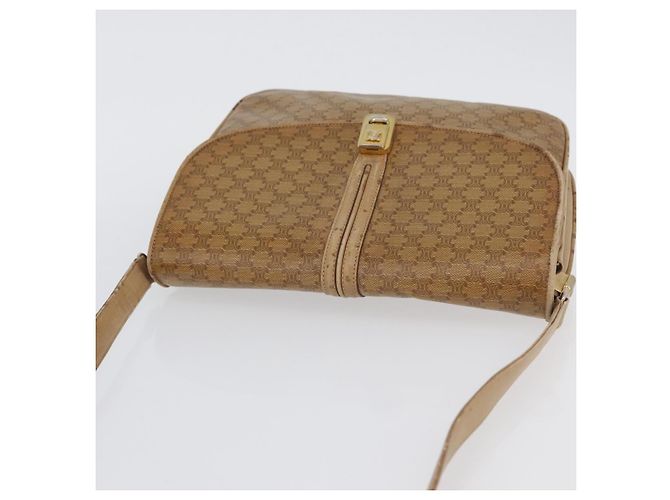 16 Céline CELINE Macadam Canvas Schultertasche PVC Beige Gold Auth AMZ561 Golden - Ansicht 6
