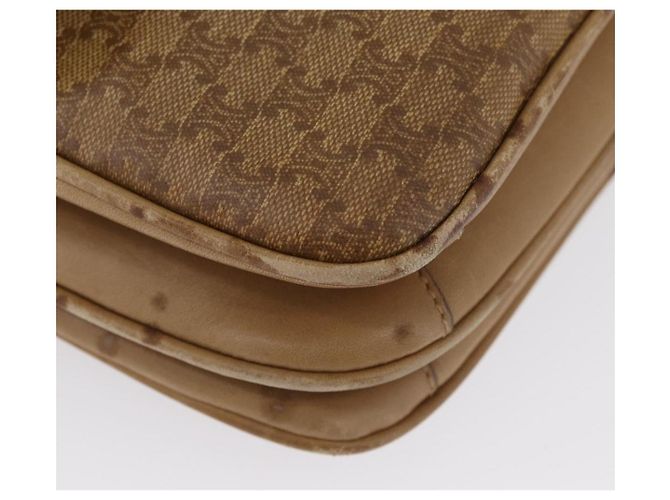 16 Céline CELINE Macadam Canvas Schultertasche PVC Beige Gold Auth AMZ561 Golden - Ansicht 9