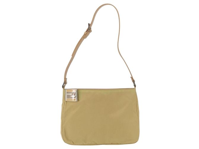 Borsa a Spalla FENDI Nylon Beige Argento Autentica INZ061 - vista 13