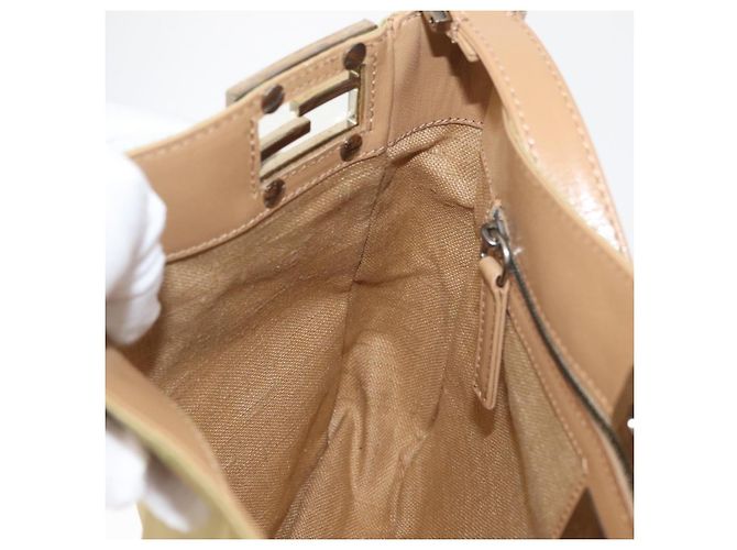 Borsa a Spalla FENDI Nylon Beige Argento Autentica INZ061 - vista 20