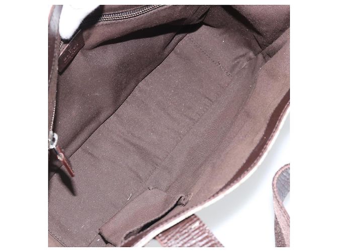 Borsa a Mano GUCCI GG Supreme PVC Argento Beige 141976 Auth YKZ182 - vista 10
