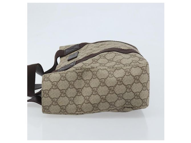 Borsa a Mano GUCCI GG Supreme PVC Argento Beige 141976 Auth YKZ182 - vista 4