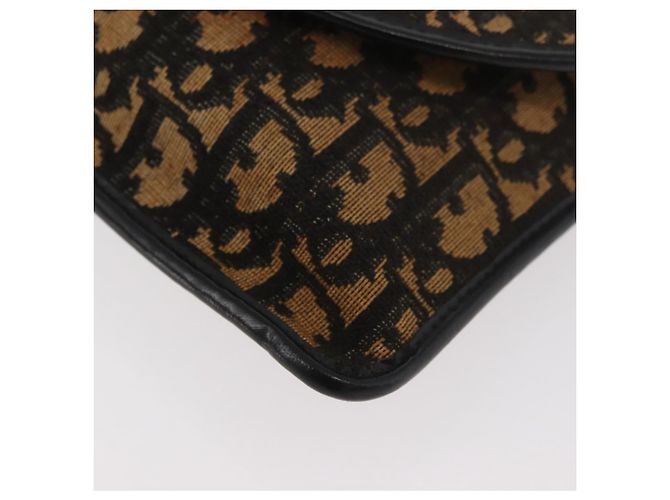 Borsa a Spalla in Tela Trotter Christian Dior Blu Navy Oro Auth ka3744 D'oro - vista 14