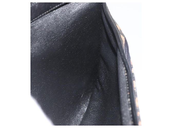 Borsa a Spalla in Tela Trotter Christian Dior Blu Navy Oro Auth ka3744 D'oro - vista 18