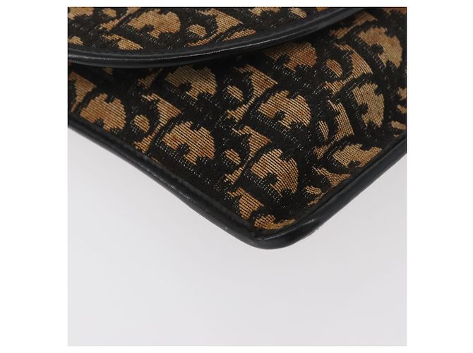 Borsa a Spalla in Tela Trotter Christian Dior Blu Navy Oro Auth ka3744 D'oro - vista 9