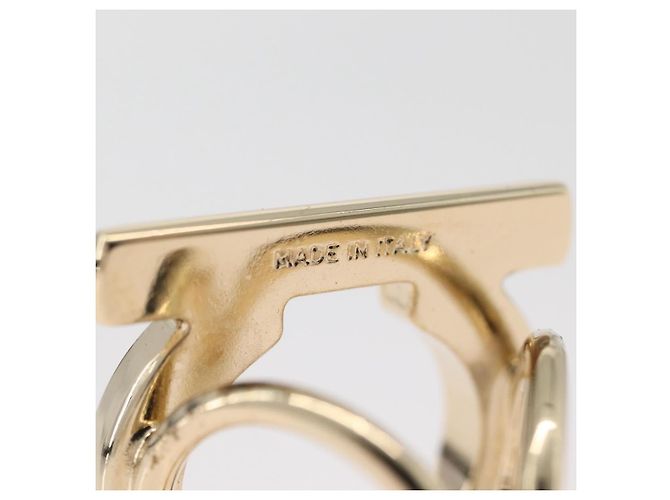 Anello Gancini in metallo dorato Salvatore Ferragamo Auth 174694A D'oro - vista 6