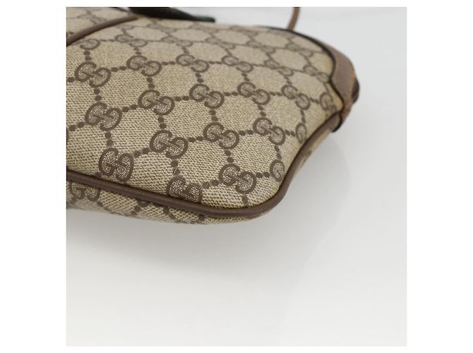 Borsa Sherry Line GG Supreme Web di GUCCI in PVC beige, oro e rosso 904 02 047 Auth YKZ1597 D'oro - vista 14