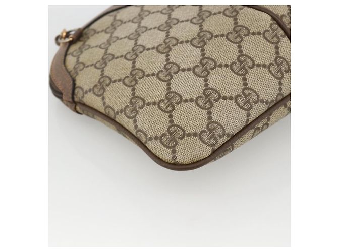 Borsa Sherry Line GG Supreme Web di GUCCI in PVC beige, oro e rosso 904 02 047 Auth YKZ1597 D'oro - vista 17