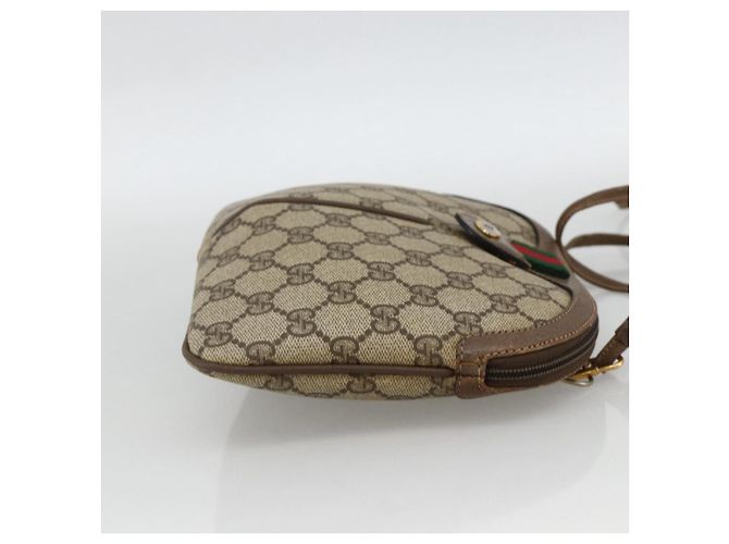 Borsa Sherry Line GG Supreme Web di GUCCI in PVC beige, oro e rosso 904 02 047 Auth YKZ1597 D'oro - vista 4