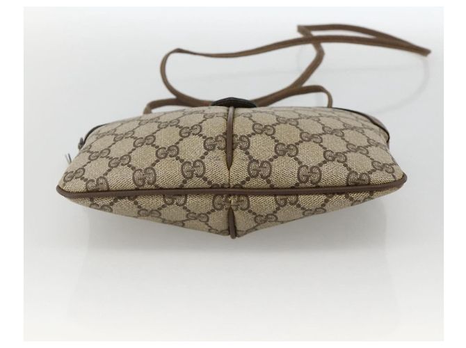 Borsa Sherry Line GG Supreme Web di GUCCI in PVC beige, oro e rosso 904 02 047 Auth YKZ1597 D'oro - vista 5