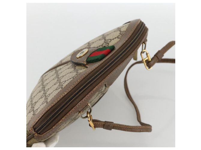 Borsa Sherry Line GG Supreme Web di GUCCI in PVC beige, oro e rosso 904 02 047 Auth YKZ1597 D'oro - vista 6