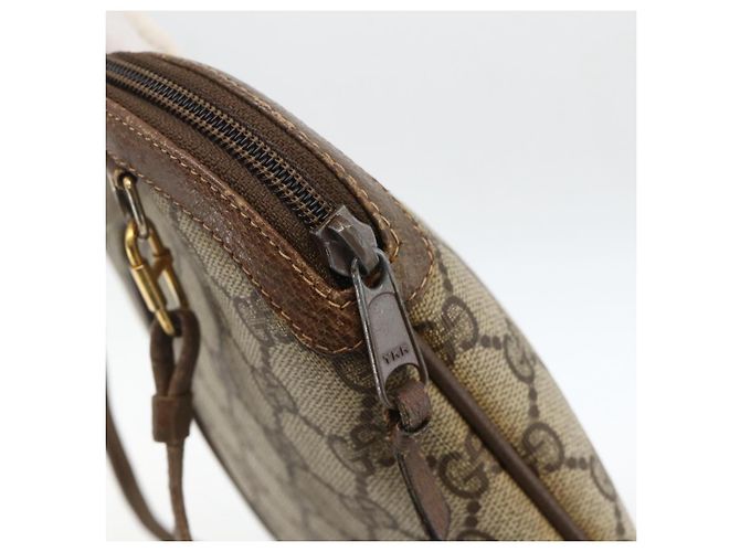Borsa Sherry Line GG Supreme Web di GUCCI in PVC beige, oro e rosso 904 02 047 Auth YKZ1597 D'oro - vista 9