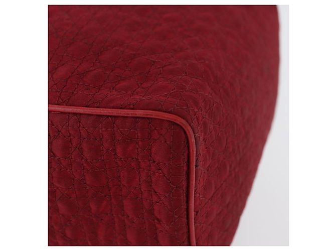 Pochette Canage in Nylon Rosso Oro Auth AMZ069 Christian Dior D'oro - vista 10